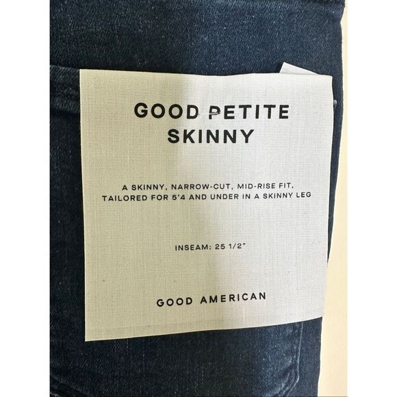 Good American Good Petite Skinny Jeans With So Much Stretch Size 6 New - Picture 6 of 9